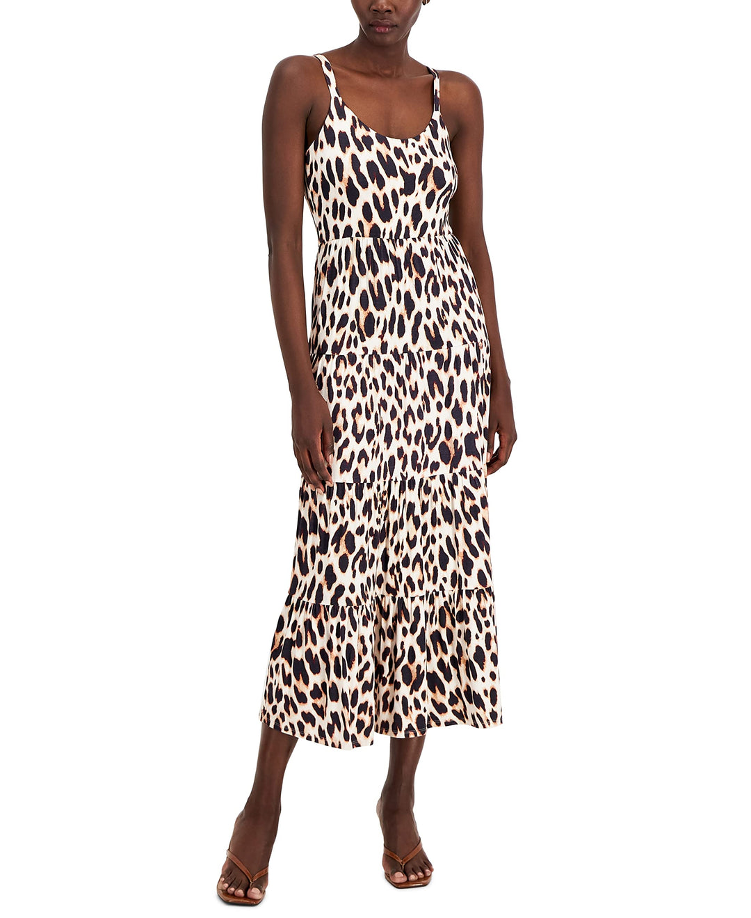 international concepts maxi dress INC International Concepts Printed Pleated Bodice Maxi Dress Light Pebble Combo 10, Women's, Beige