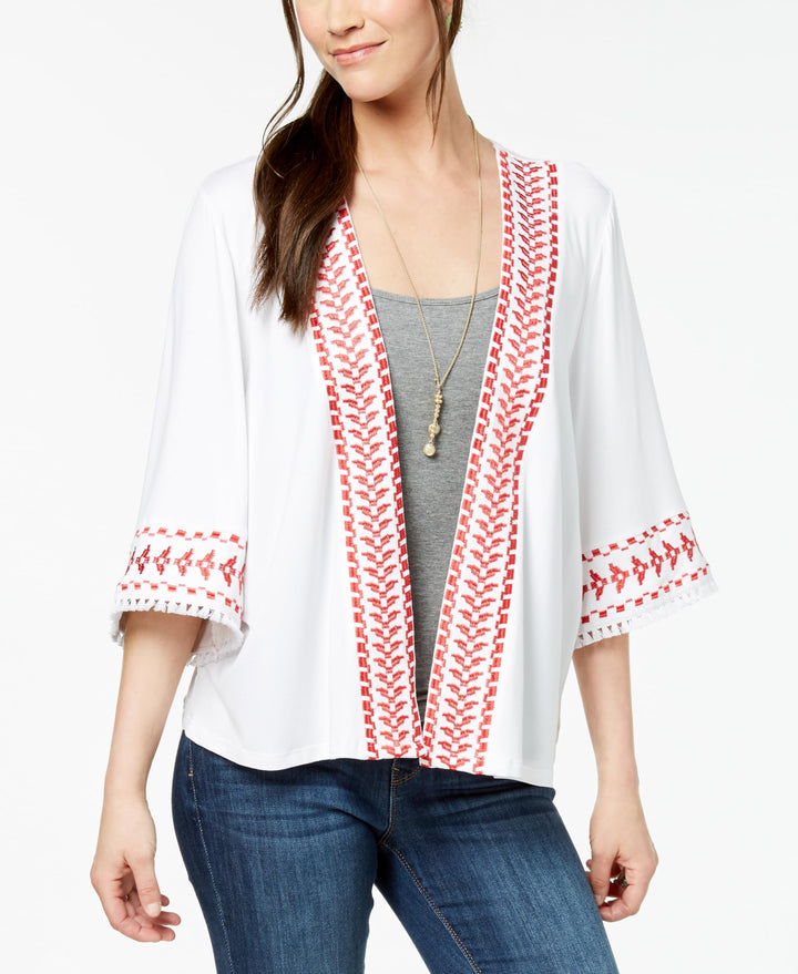 Style & Co Geo Trim Kimono