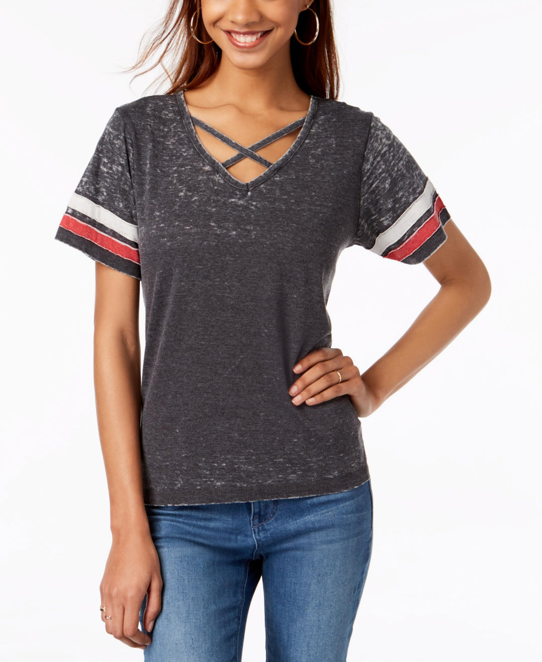 by Ikeddi Juniors' Crisscross Football T-Shirt