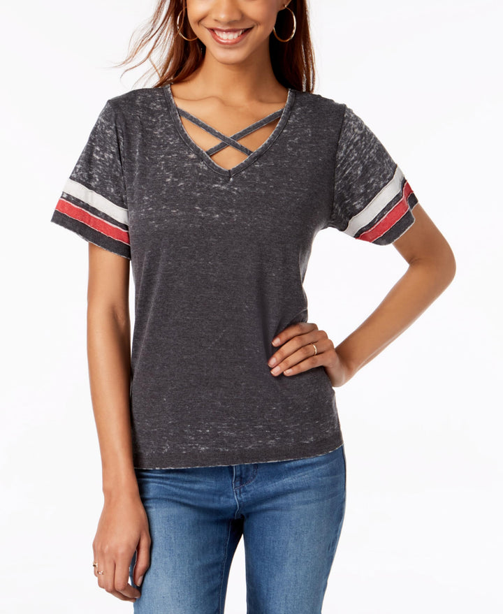 by Ikeddi Juniors' Crisscross Football T-Shirt