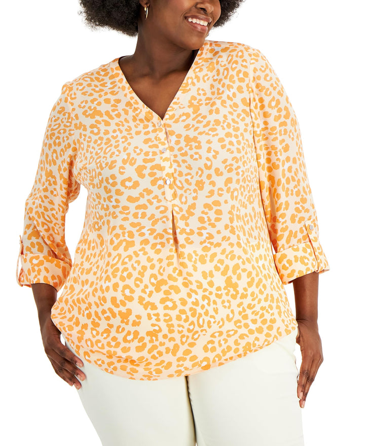 JM Collection Plus Size Wildest Spot Top