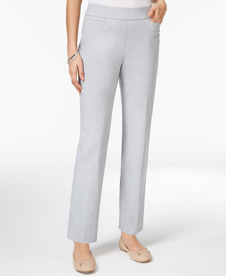Petite Classics Tummy-Control Pull-On Straight-Leg Pants, Petite & Petite Short