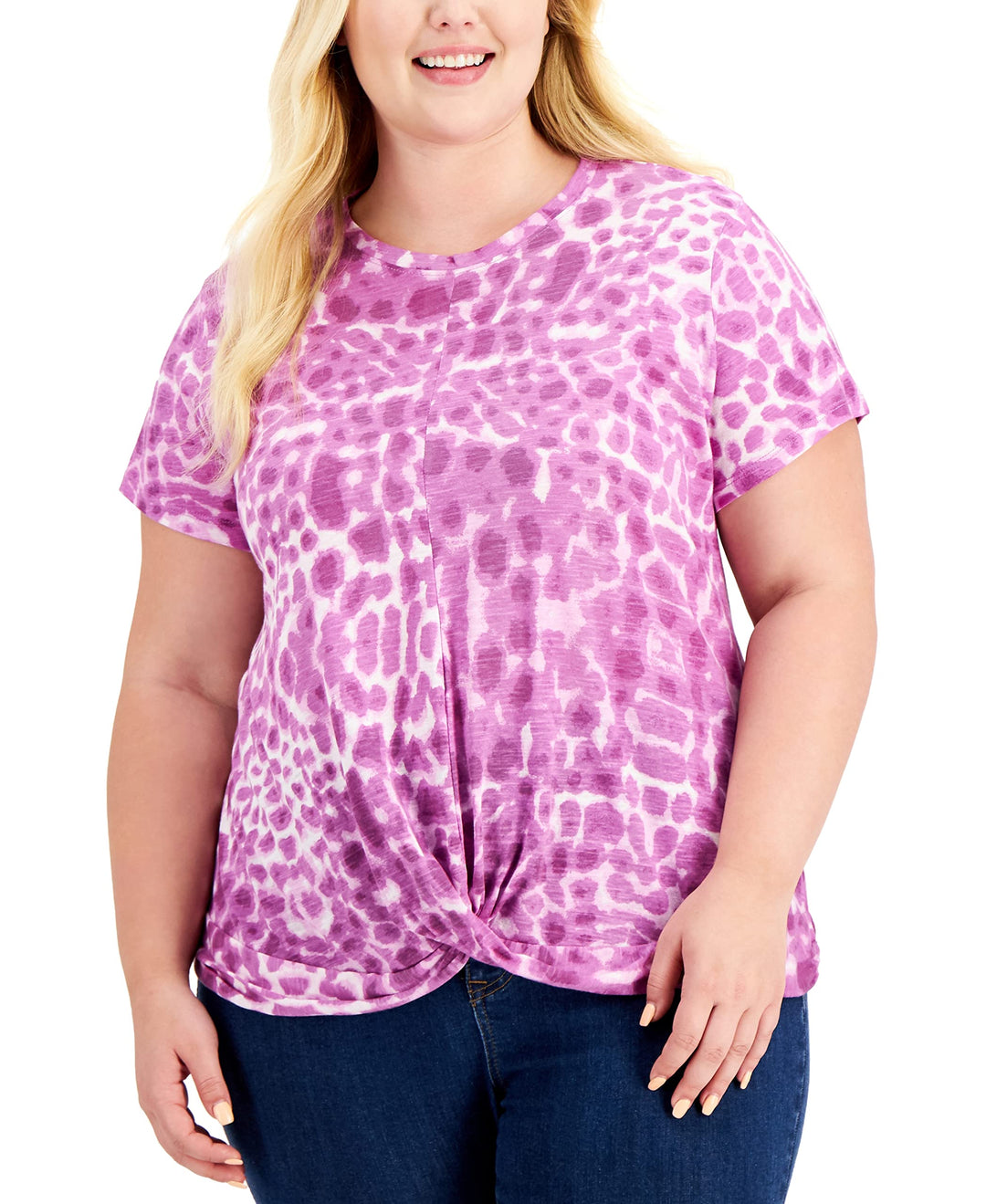 Style & Co Plus Size Crossover Top