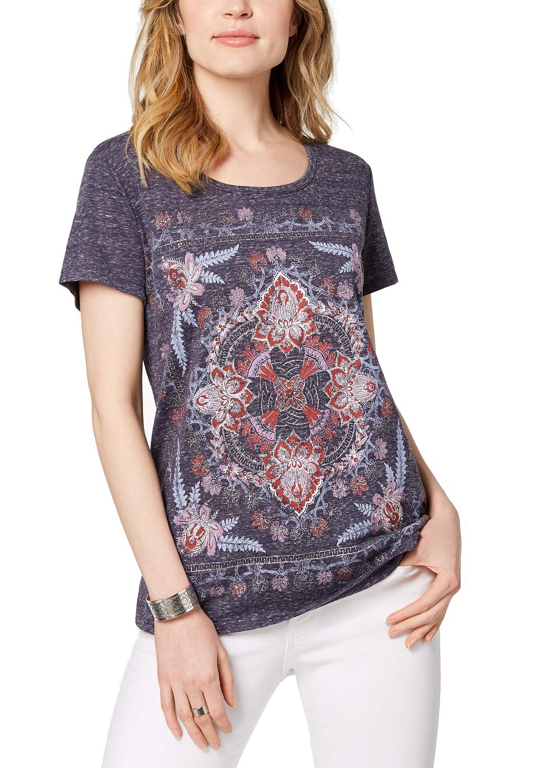 Style & Co Glitter Graphic T-Shirt