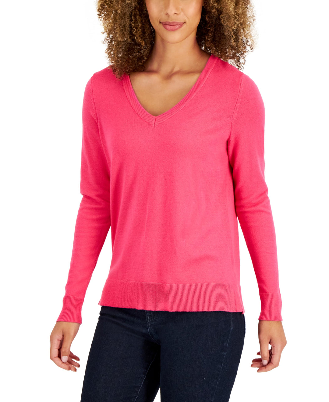 Women's V-Neck Long-Sleeve Sweater