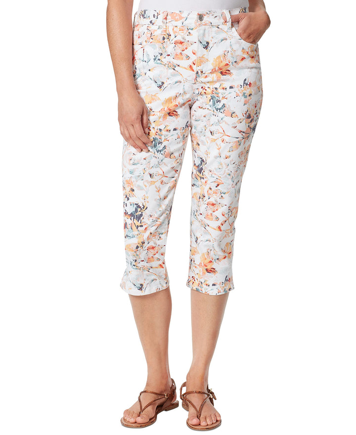 Gloria Vanderbilt Petite Amanda Printed Capri Jeans