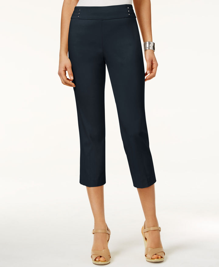 JM Collection Embellished Pull On Capri Pants