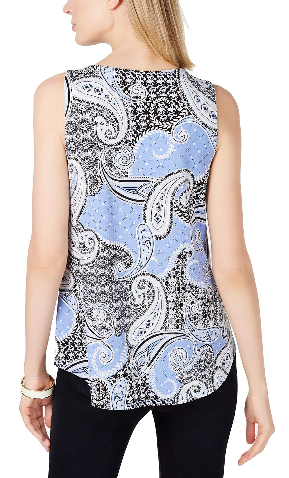 Paisley-Print Sleeveless Top