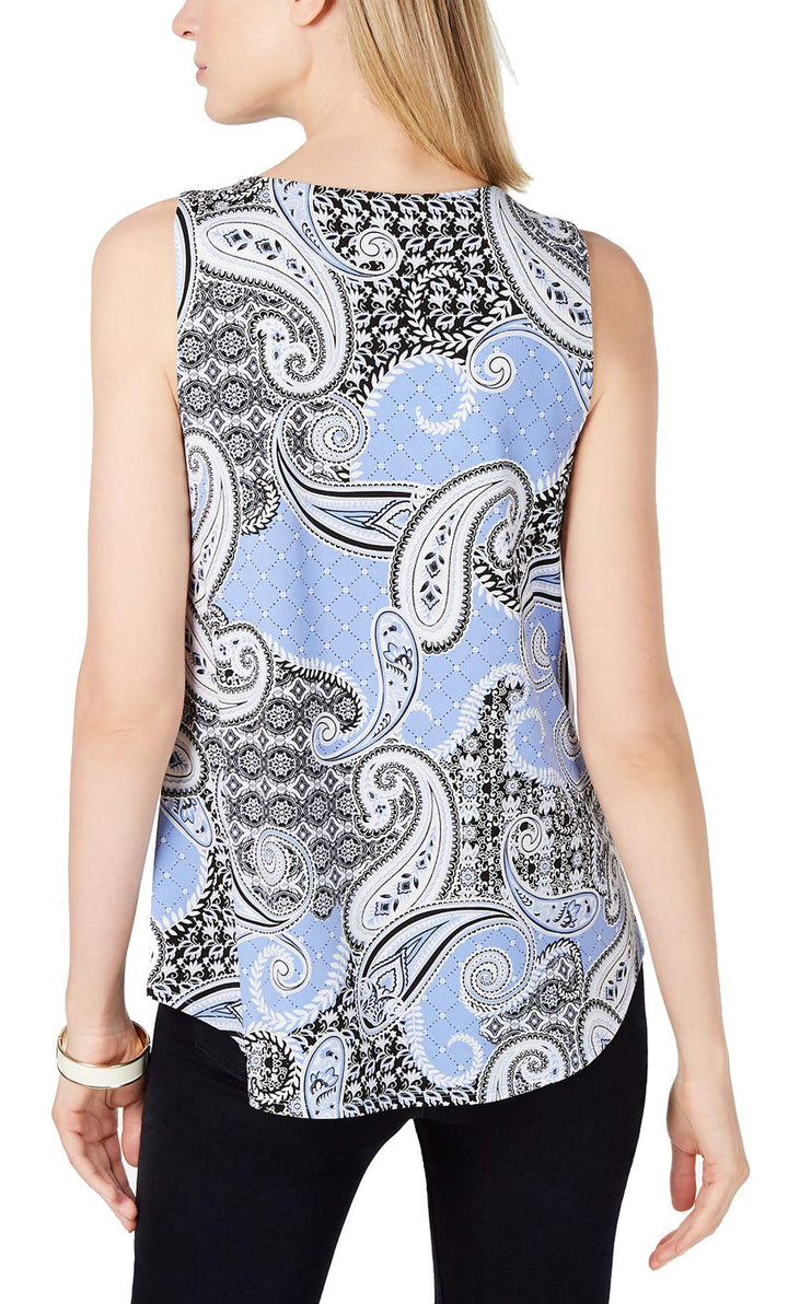 Paisley-Print Sleeveless Top