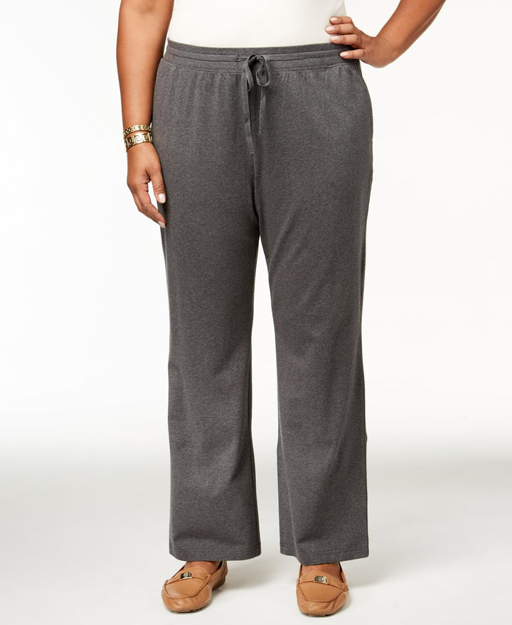 Plus Size Knit Drawstring Pants