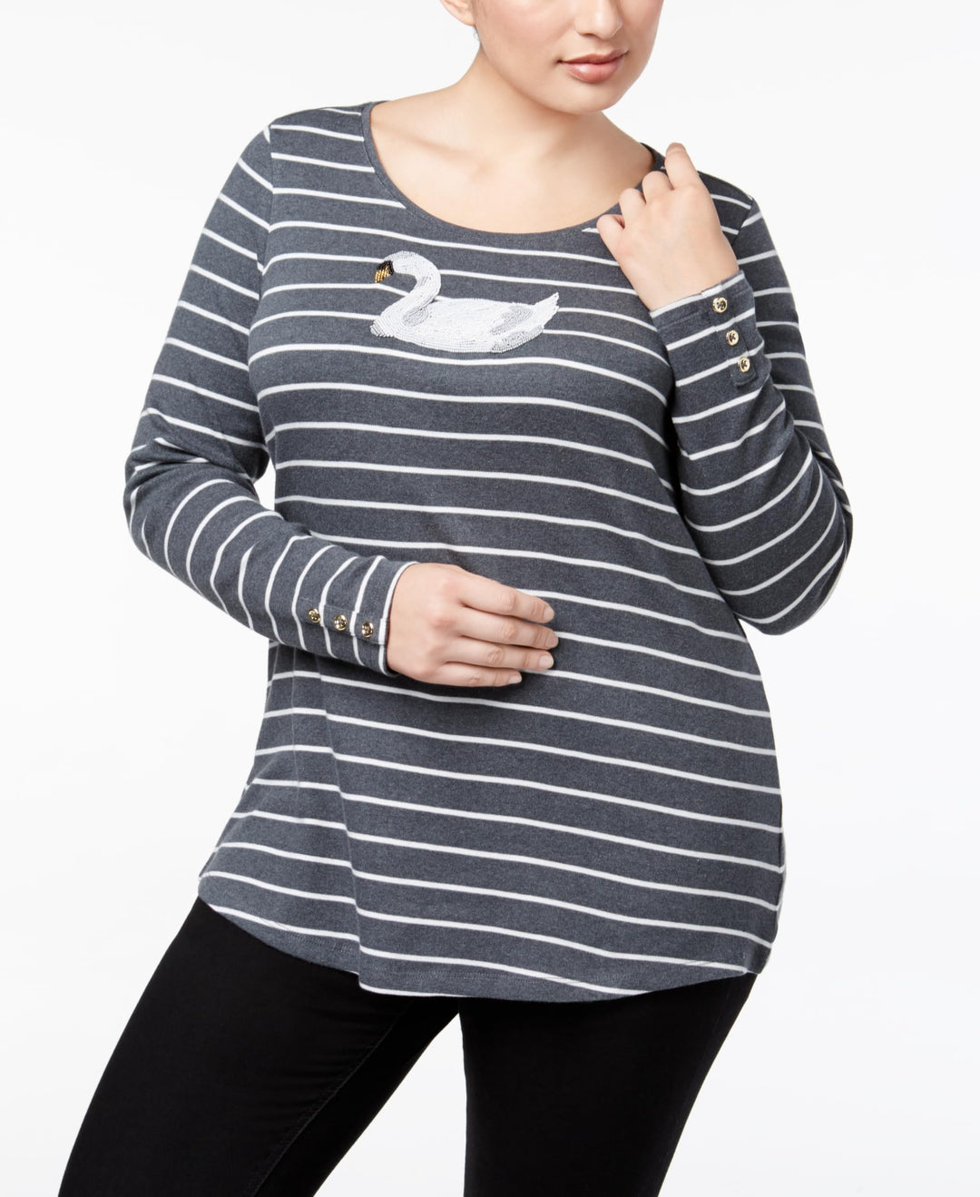 Charter Club Plus Size Embellished Top