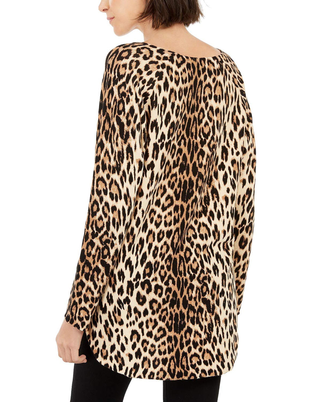 Animal Print Shirttail Sweater