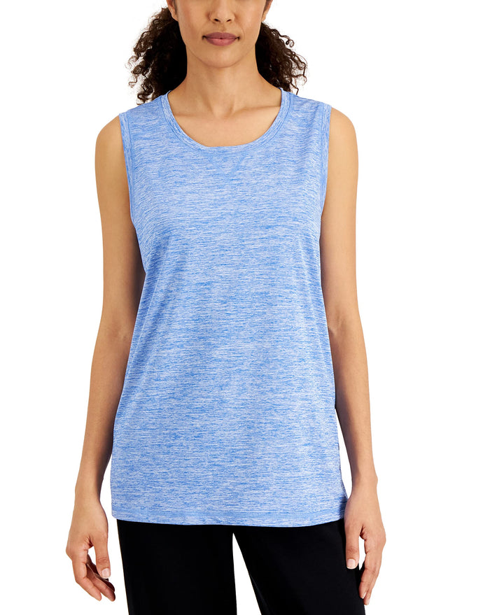 Karen Scott Womens Space Dyed Tunic Tank Top