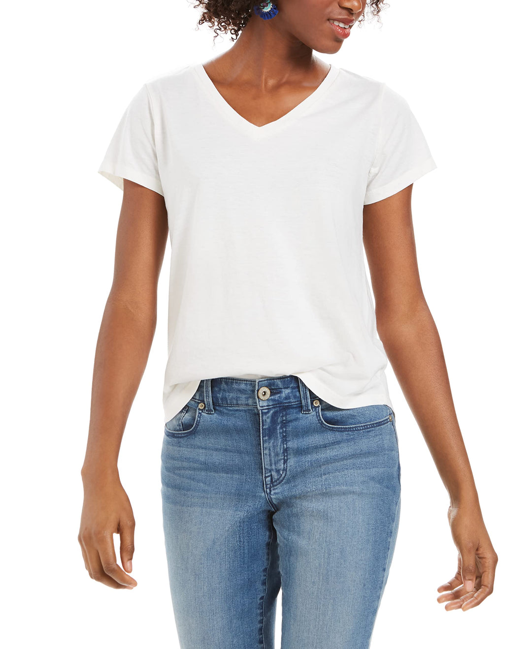 Style & Co Plus Size Solid Burnout T-Shirt