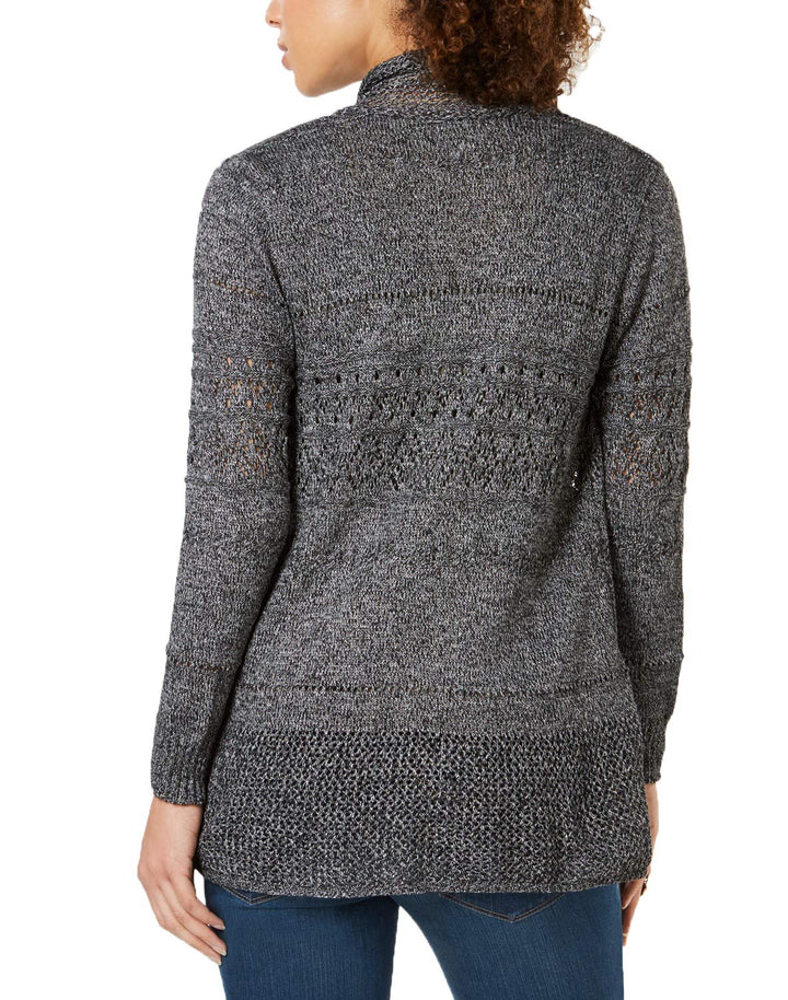Style & Co Open Front Pointelle Cardigan