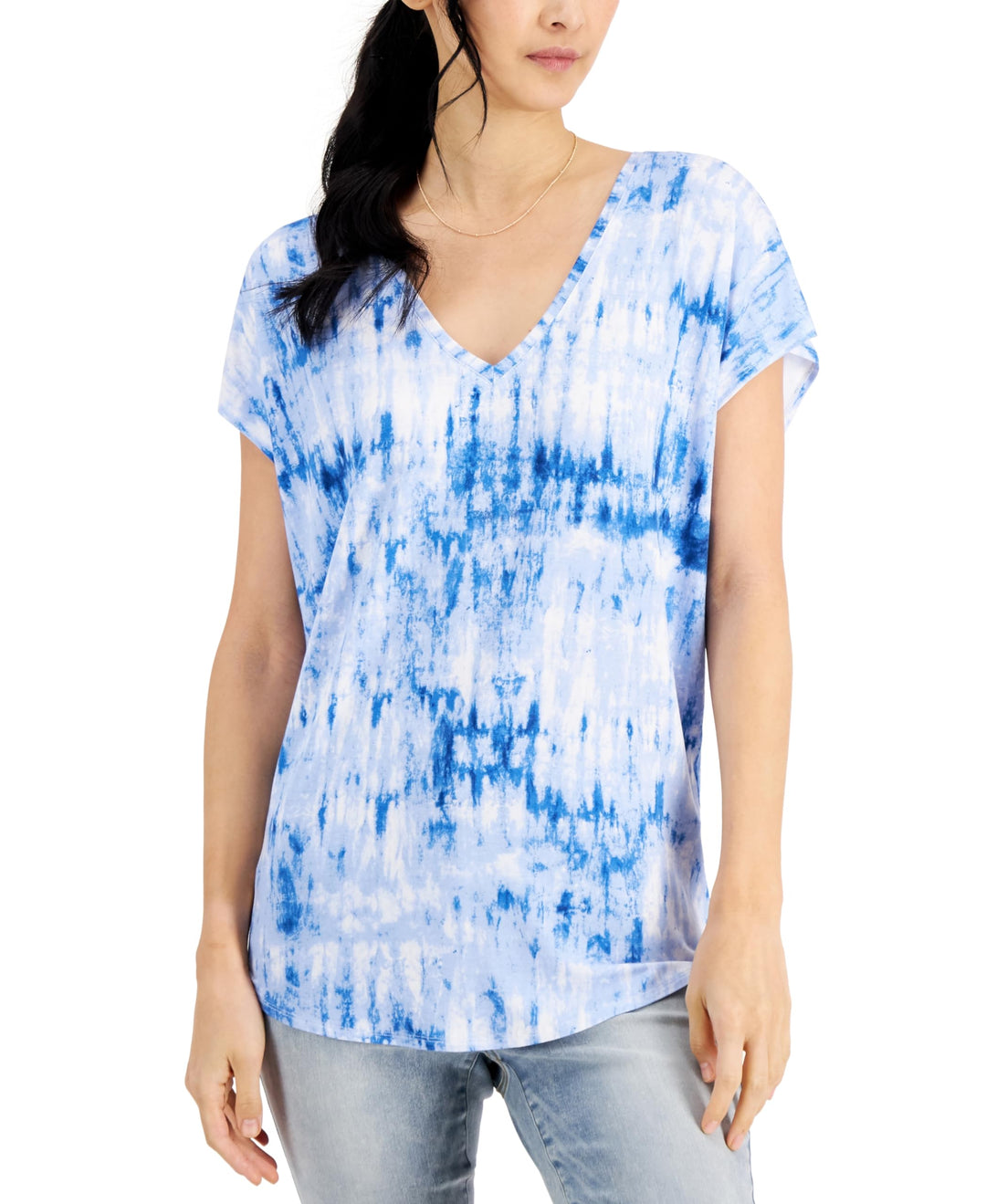 INC International Concepts Womens Tie Dyed Tunic
