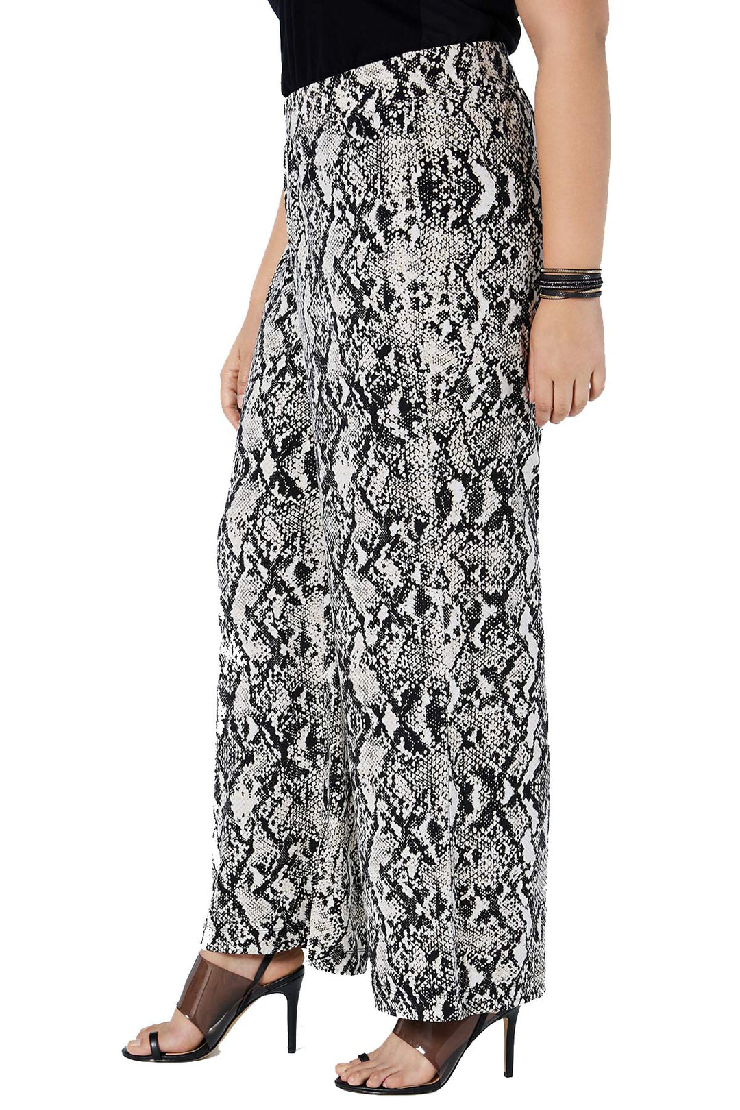 I.N.C. Plus Size Snake-Print Wide-Leg Pants