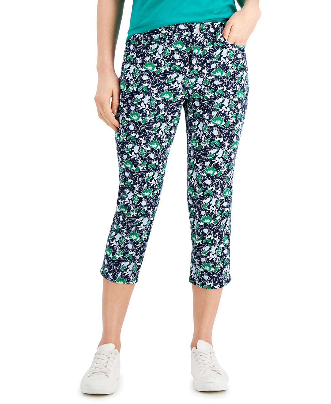 Charter Club Printed Capri Jeans