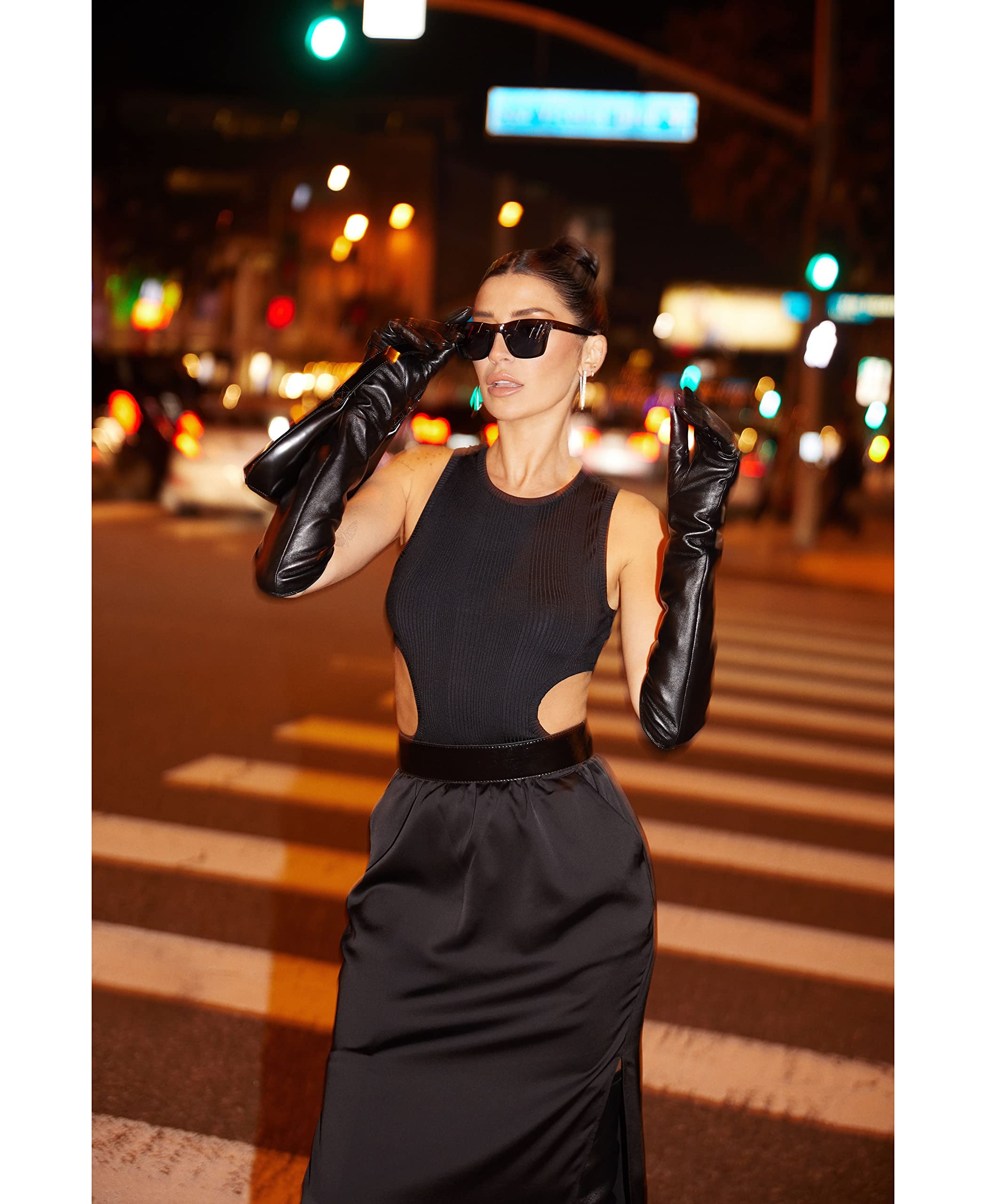 Bar III Nicole Williams English Cutout Ribbed Bodysuit