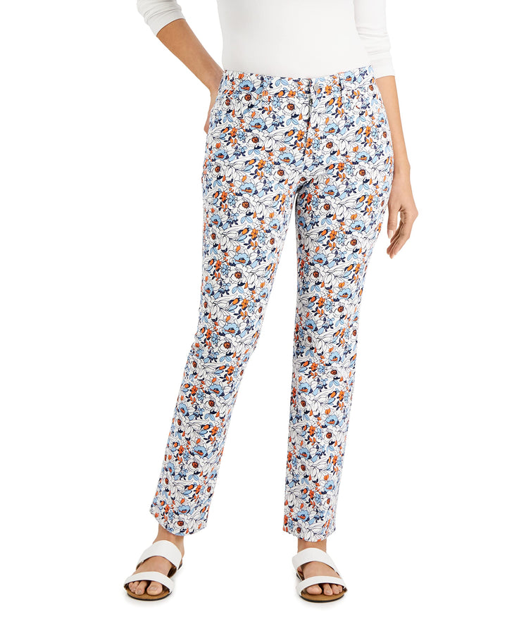 Charter Club Lexington Geo-Print Straight-Leg Jeans