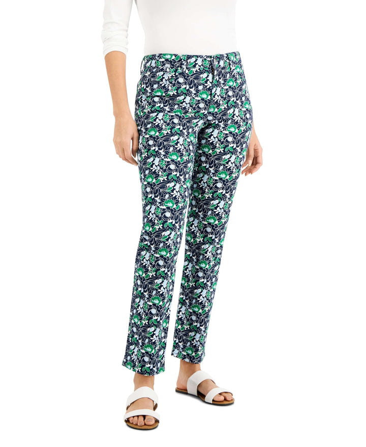 Charter Club Lexington Geo-Print Straight-Leg Jeans