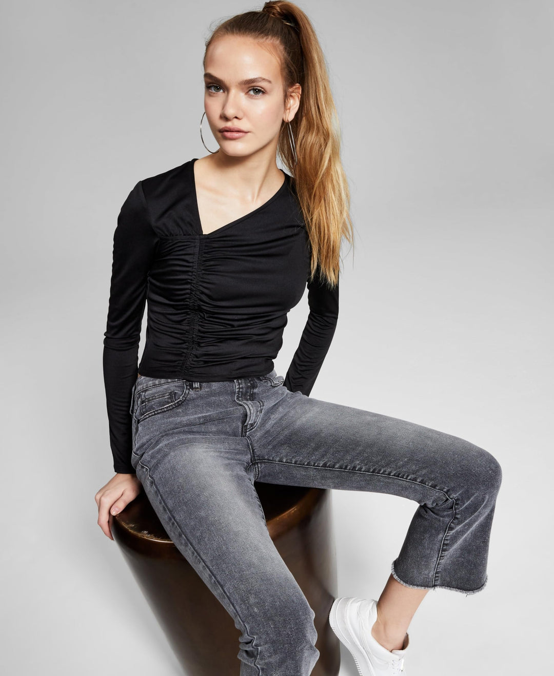 Now This Asymmetrical Ruched Top