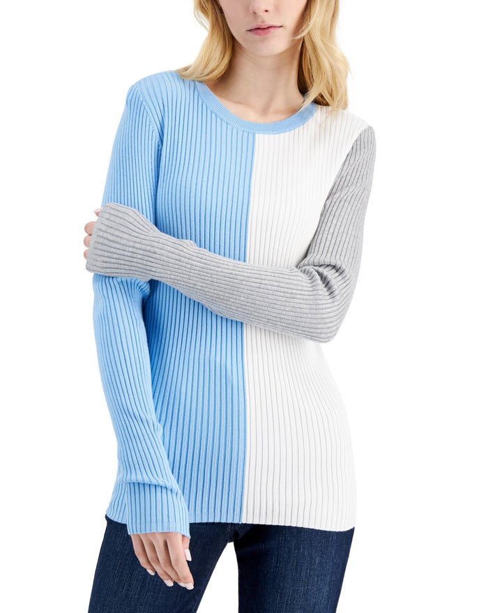 INC International Concepts Ribbed Colorblocked Sweater