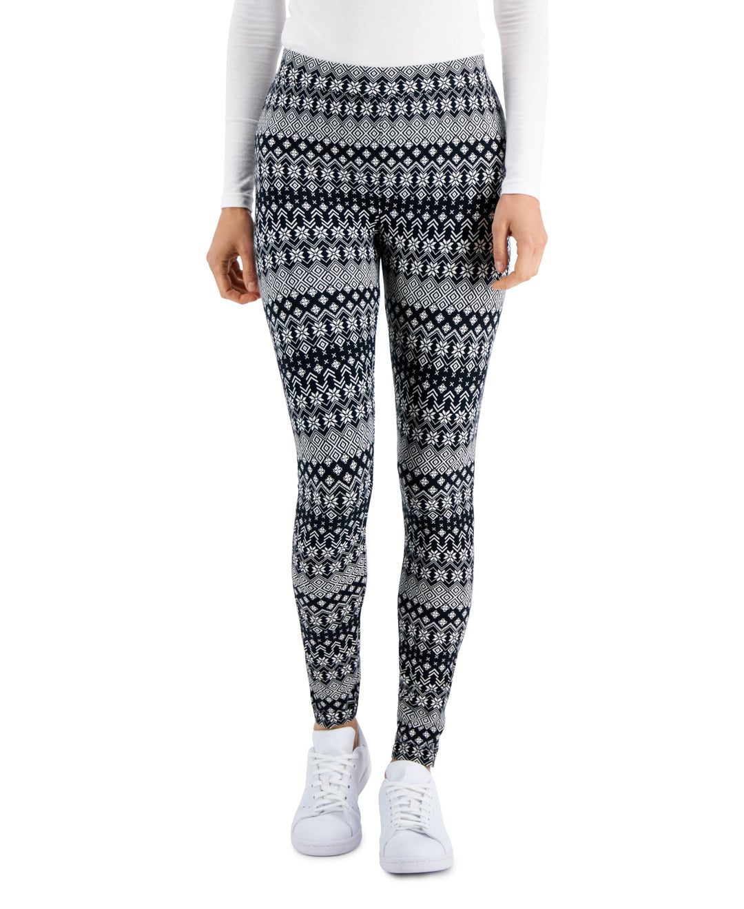 Style & Co Womens Fair Isle Mid Rise Leggings