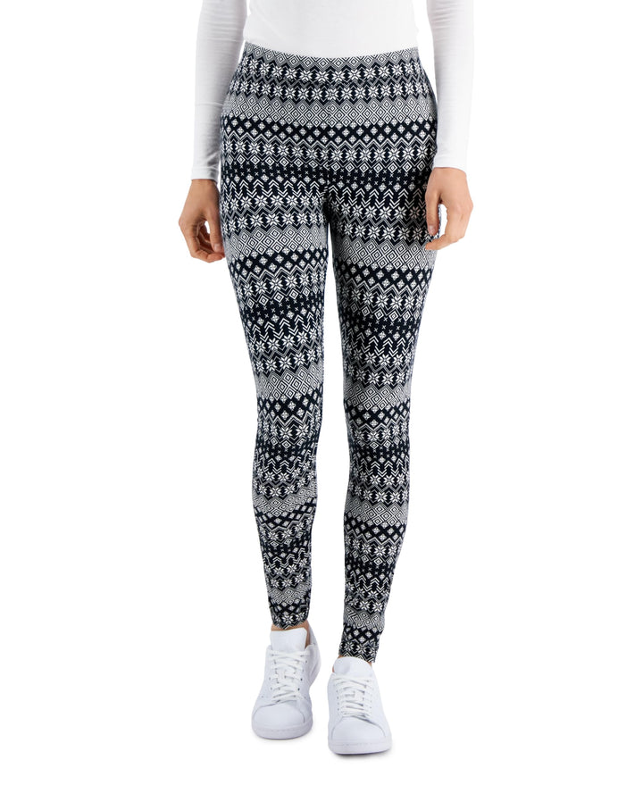 Style & Co Womens Fair Isle Mid Rise Leggings
