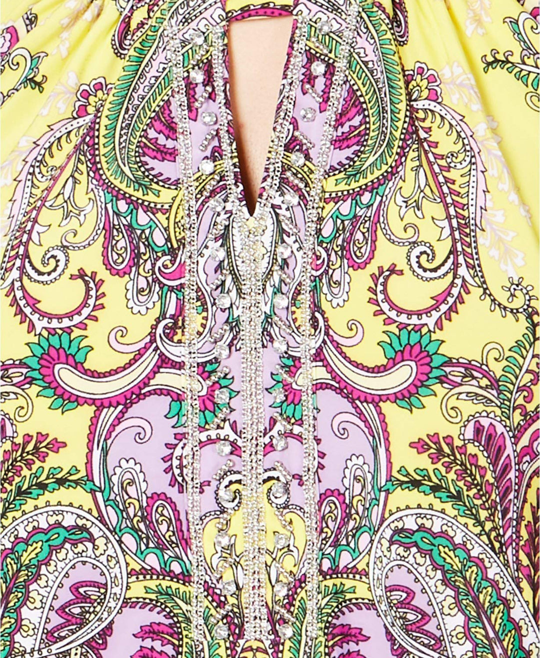 Embellished Keyhole Halter Top