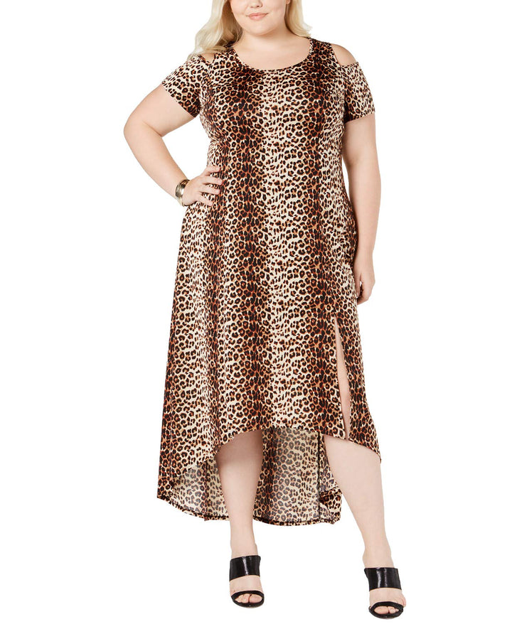 NY Collection Plus Petite Plus Size Cold Shoulder Fit Flare Dress