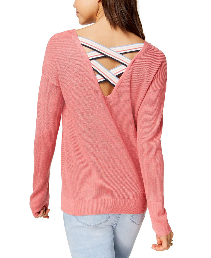 Juniors' Crisscross-Back Sweater