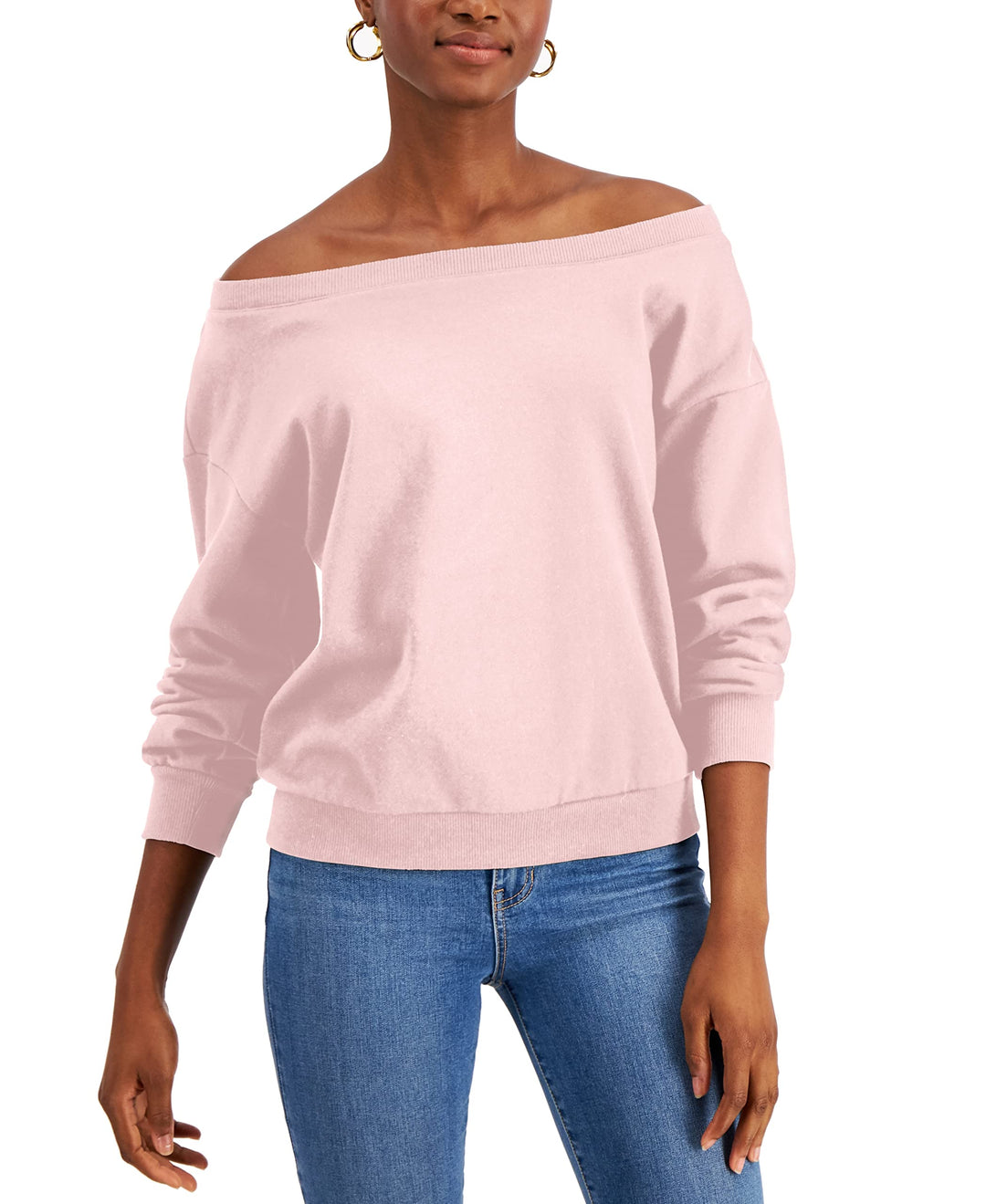 INC International Concepts Plus Size Boat Neck Sweatshirt