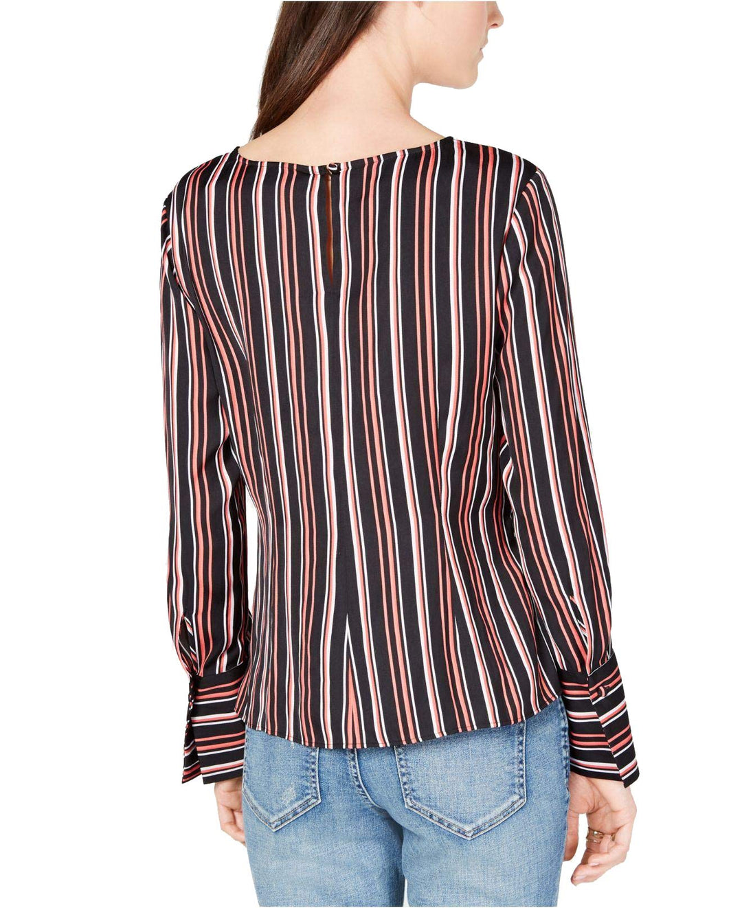 Striped Twist Front Top