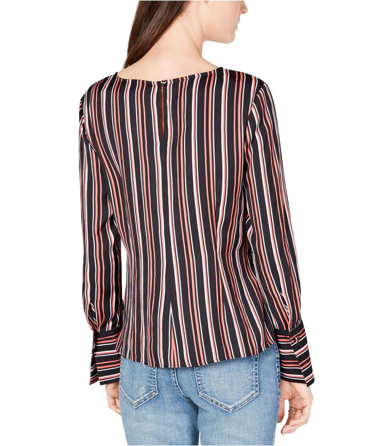 Striped Twist Front Top