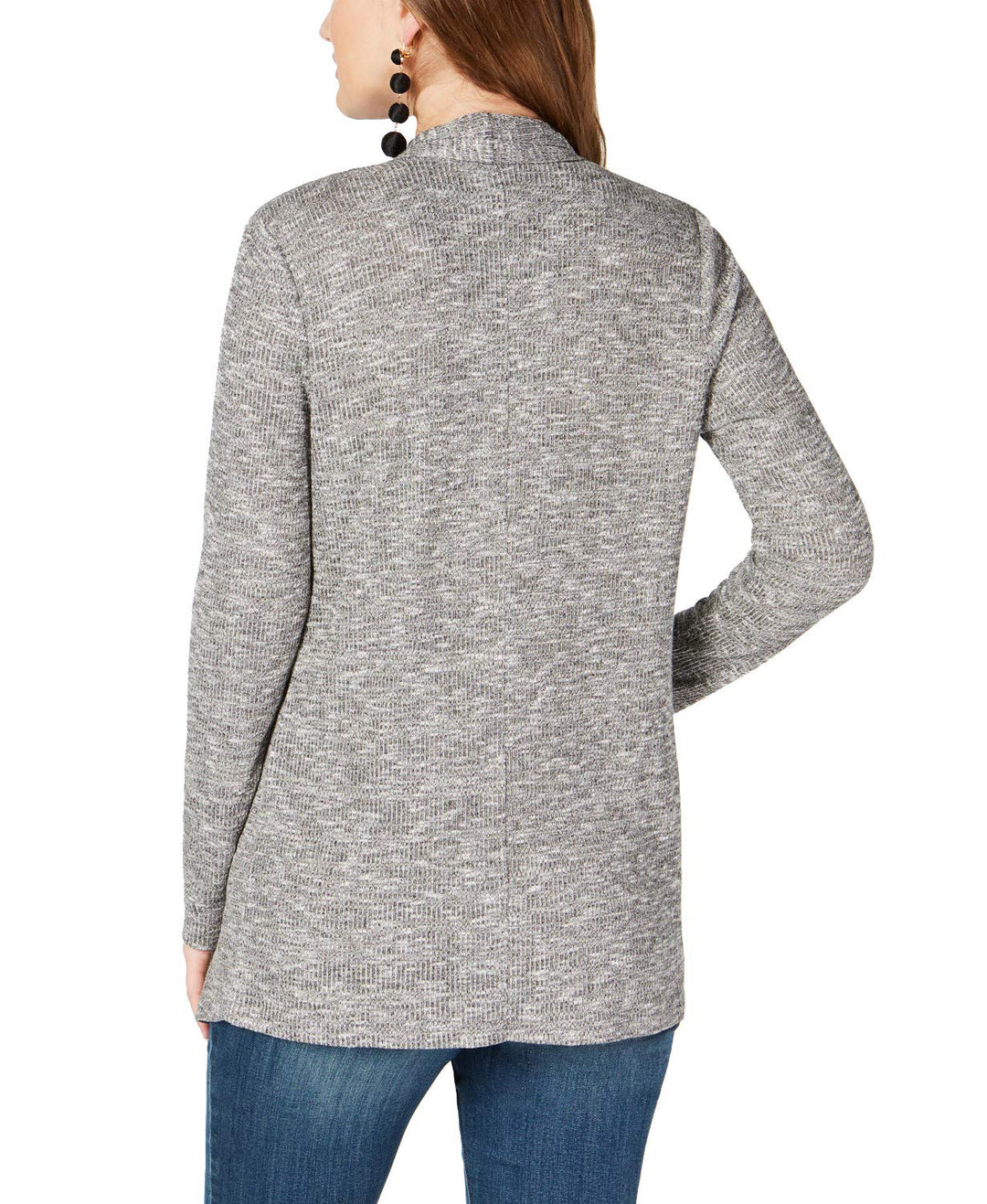 Draped Open Front Cardigan