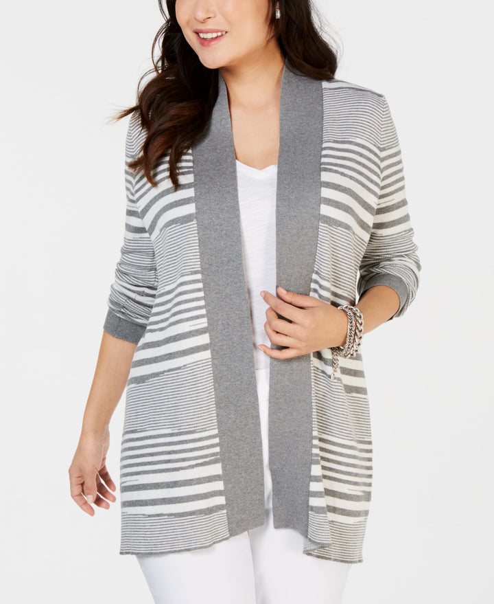 Charter Club Petite Striped Sweater Cardigan