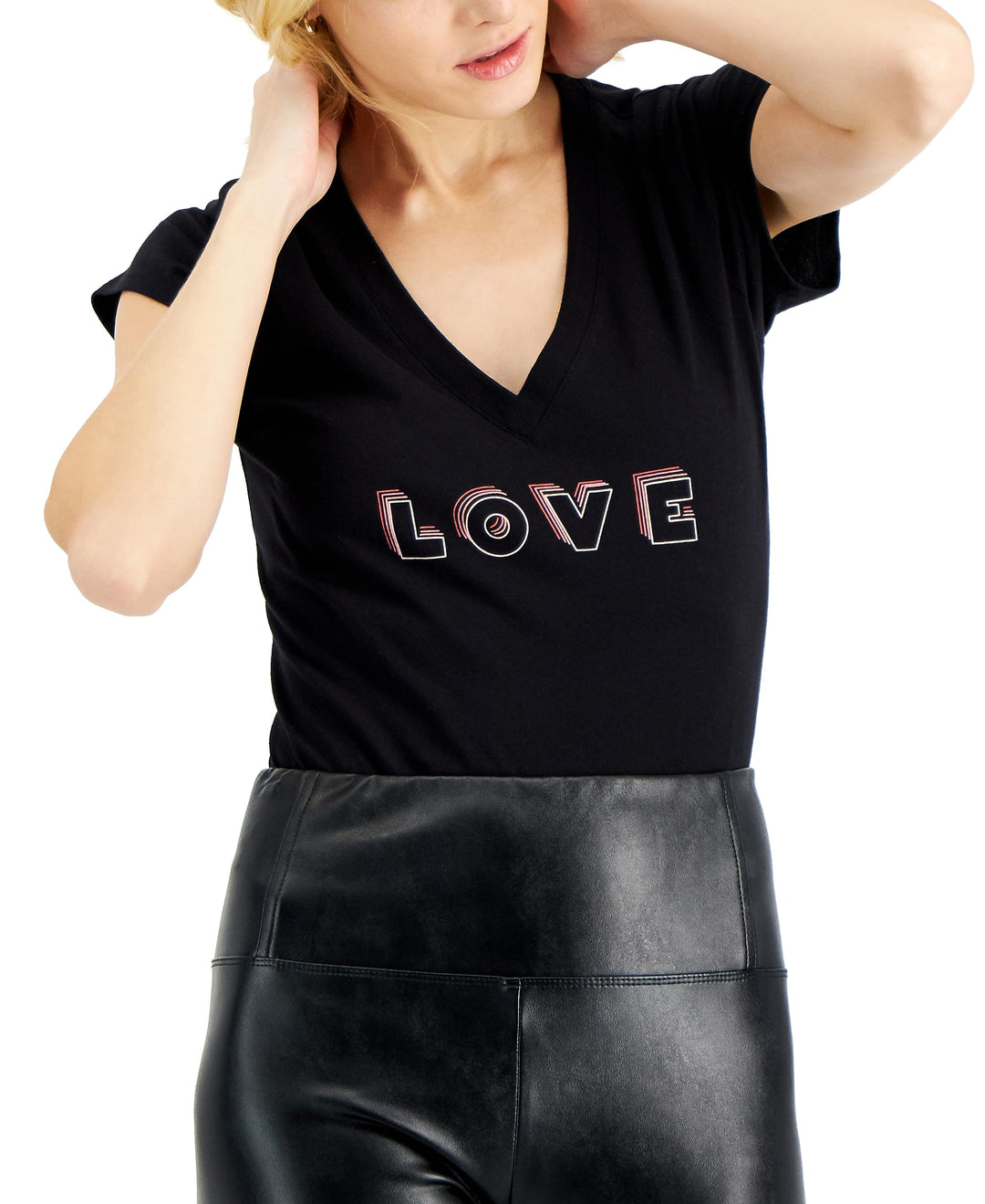 INC International Concepts Cotton Love Graphic Print T-Shirt