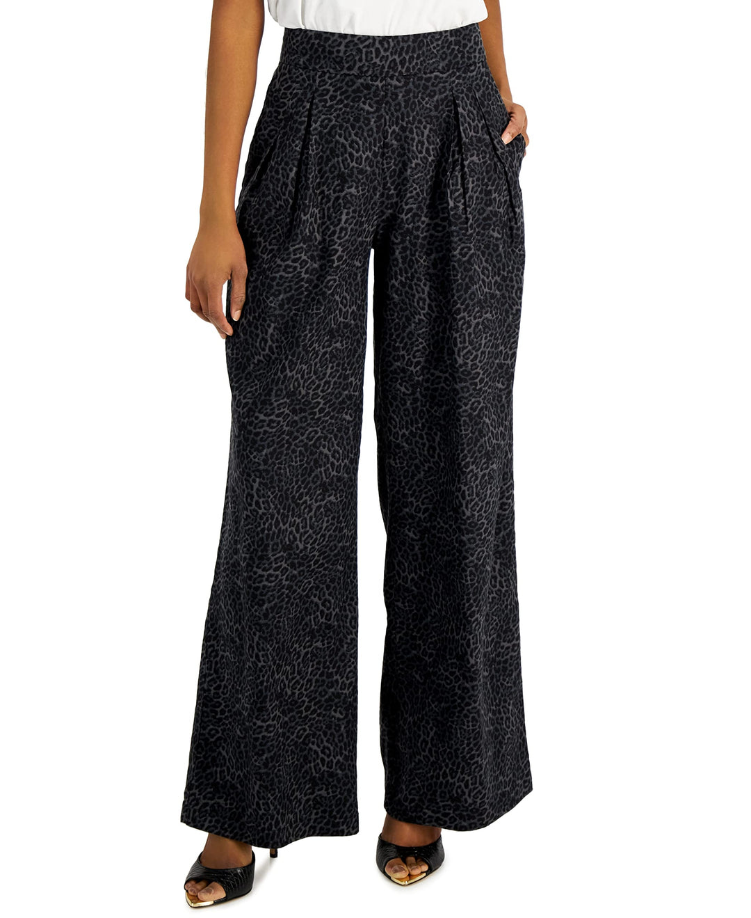INC International Concepts Womens Pull On Wide Leg Pants