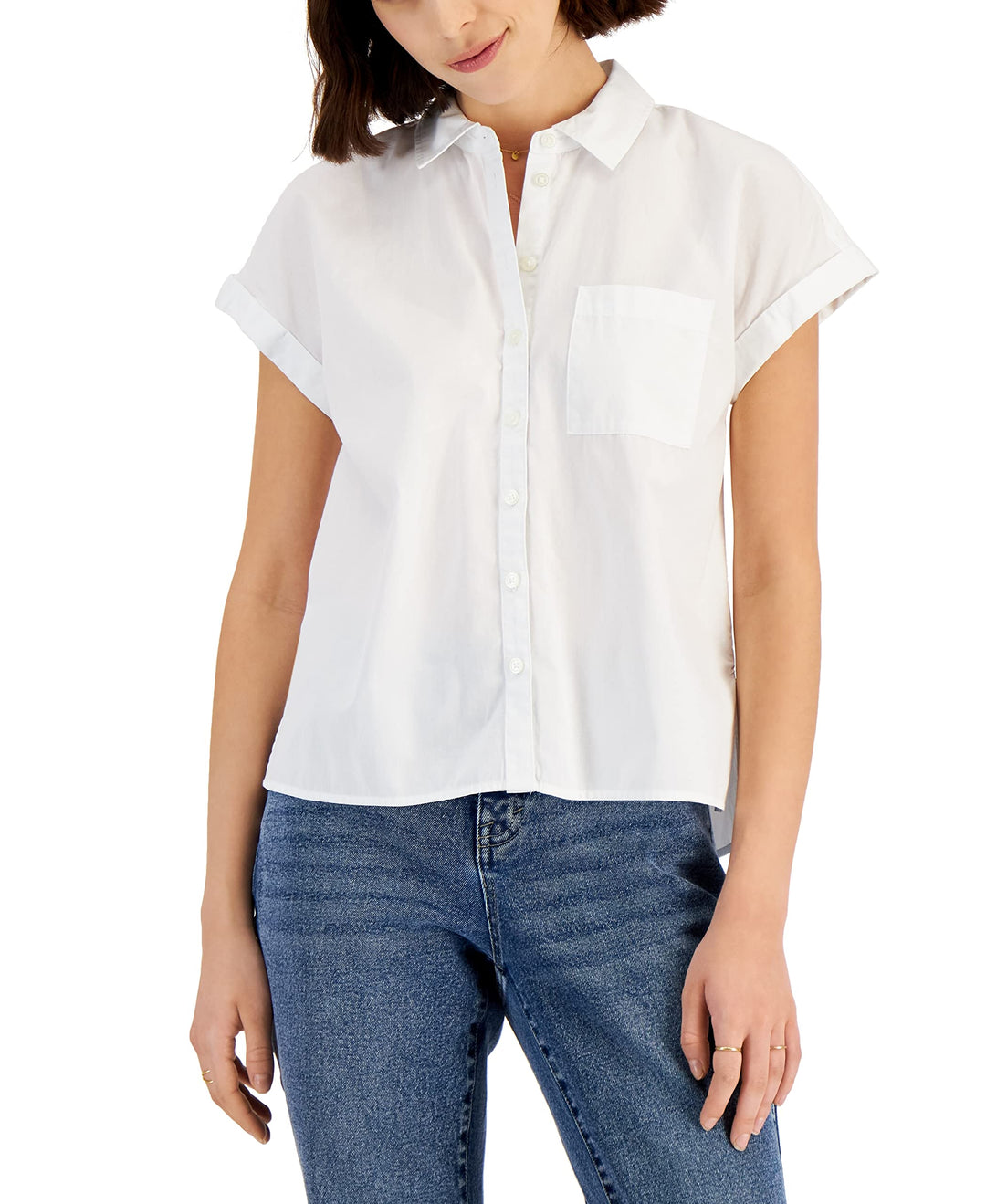 Style & Co Petite Cotton Camp Shirt