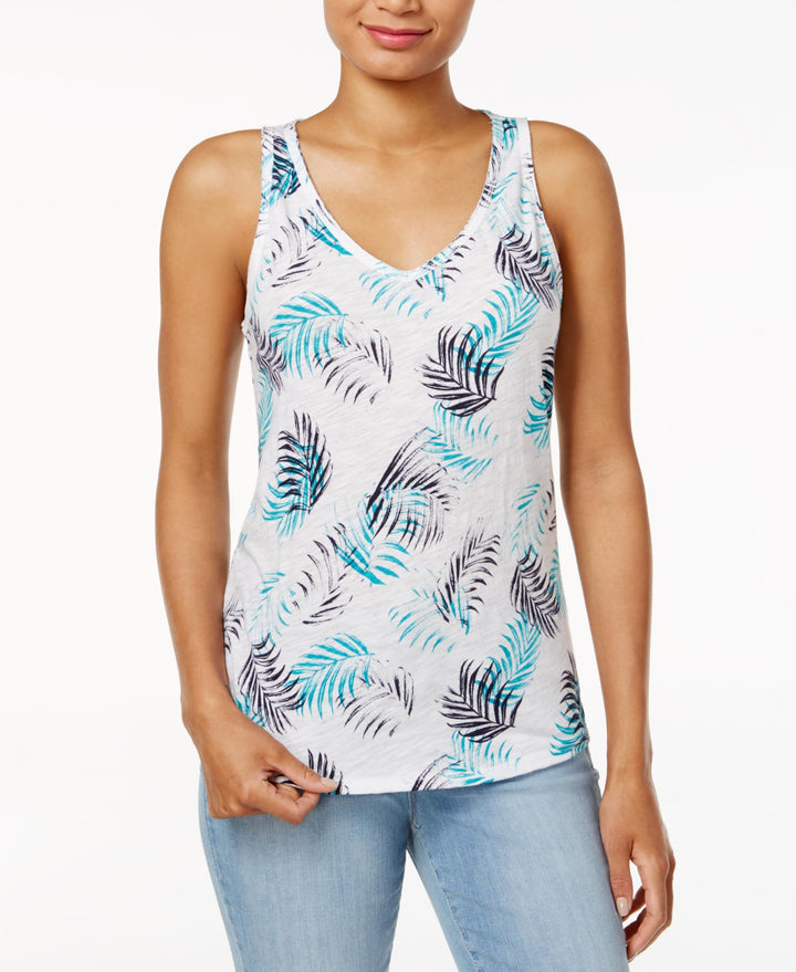 Maison Jules Cotton Printed Tank Top