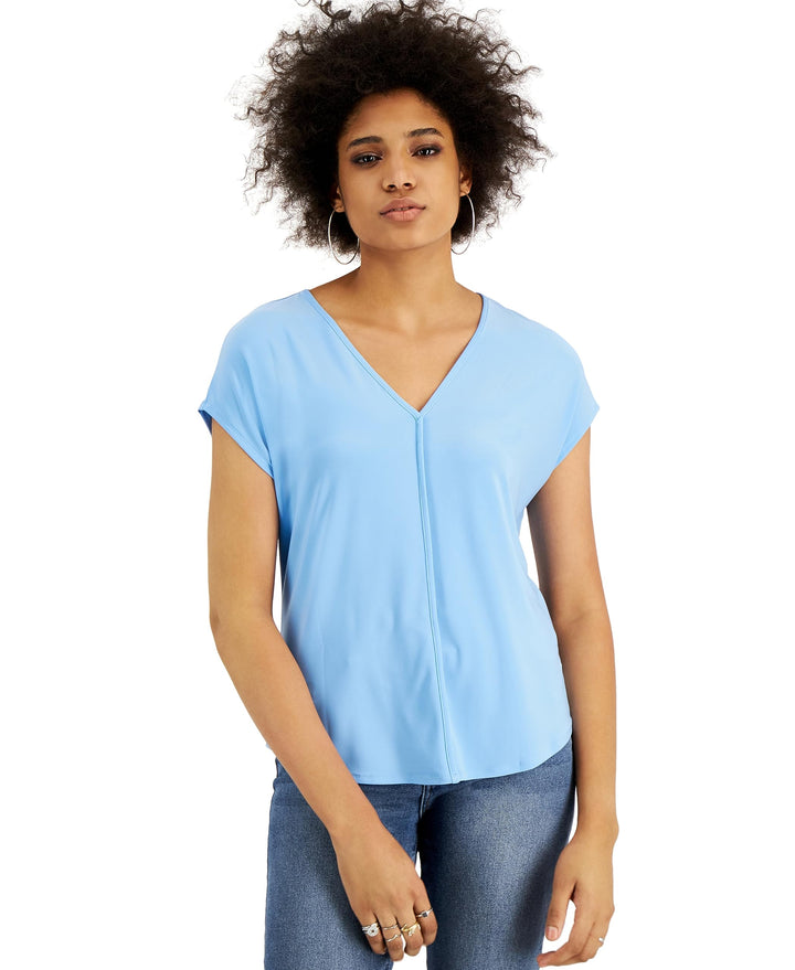 Seamed V-Neck Top