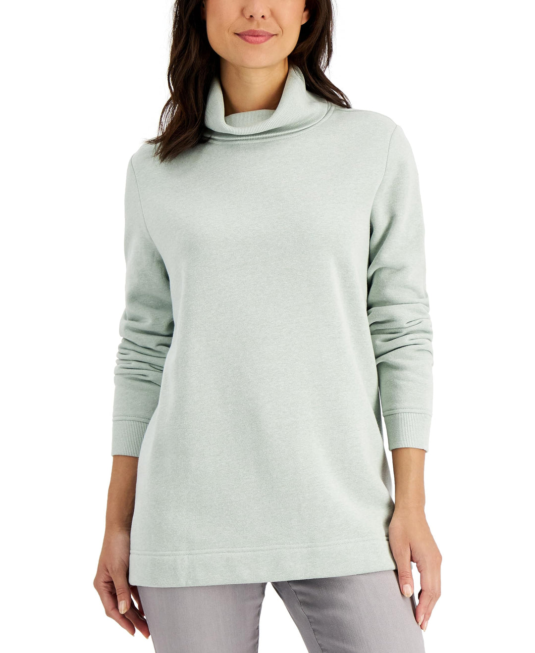 Karen Scott Cotton Turtleneck Sweater