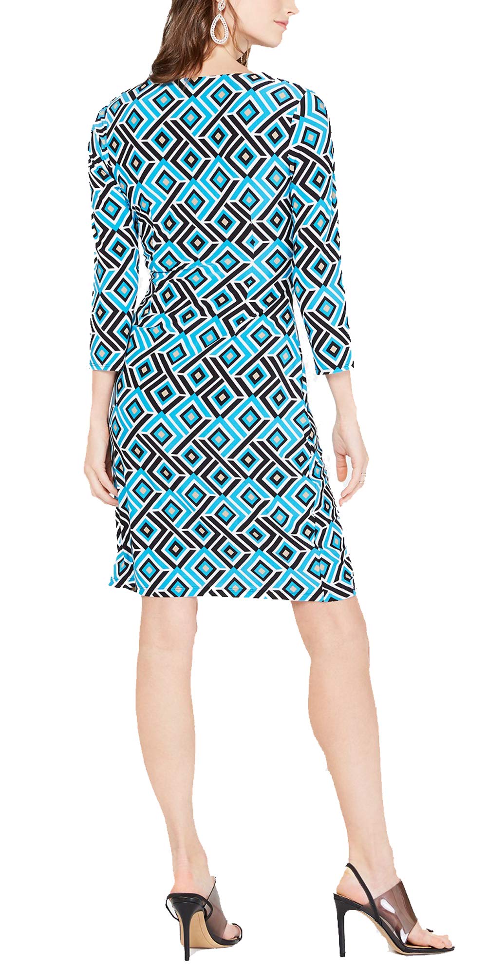 Petite Geo Print Wrap Dress