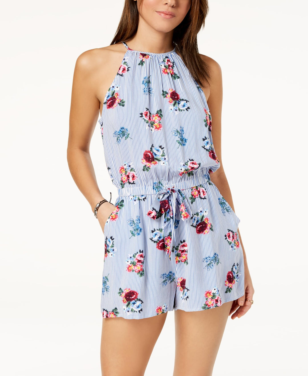 Be Bop Juniors Printed Drawstring Romper