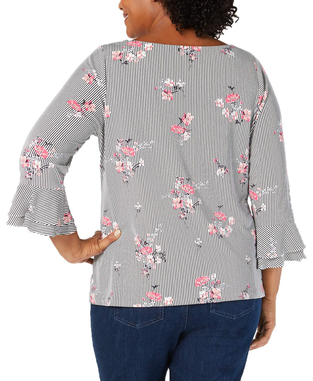 Plus Size Ruffle-Sleeve Top
