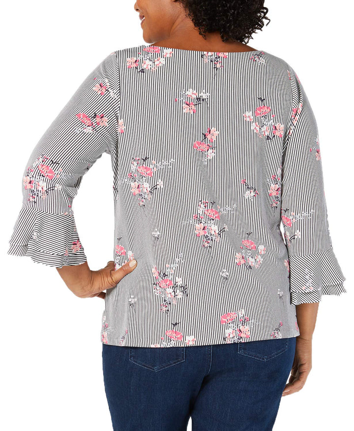 Plus Size Ruffle-Sleeve Top