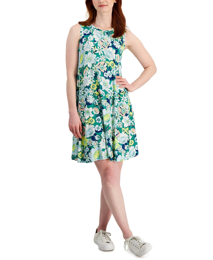 Style & Co Printed Knit Tank Dress