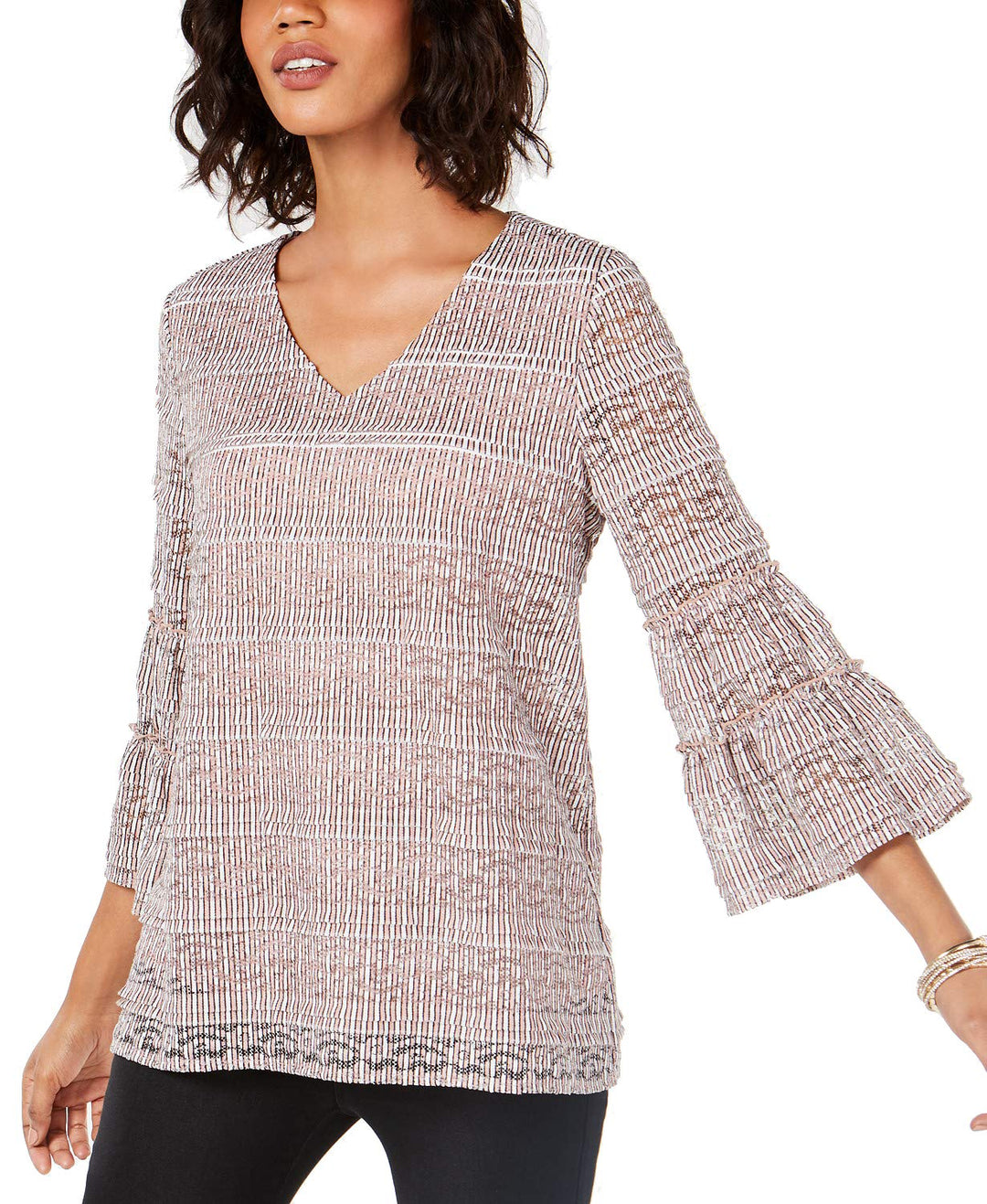 Lace Bell-Sleeve Top