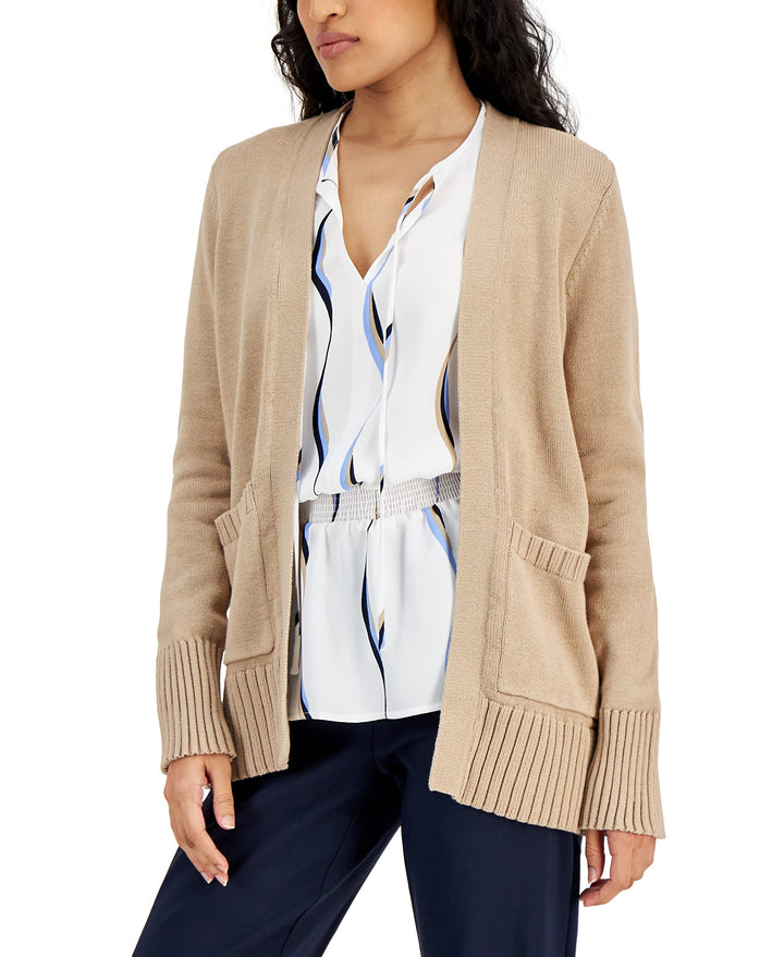 Alfani Cotton Open Front Cardigan